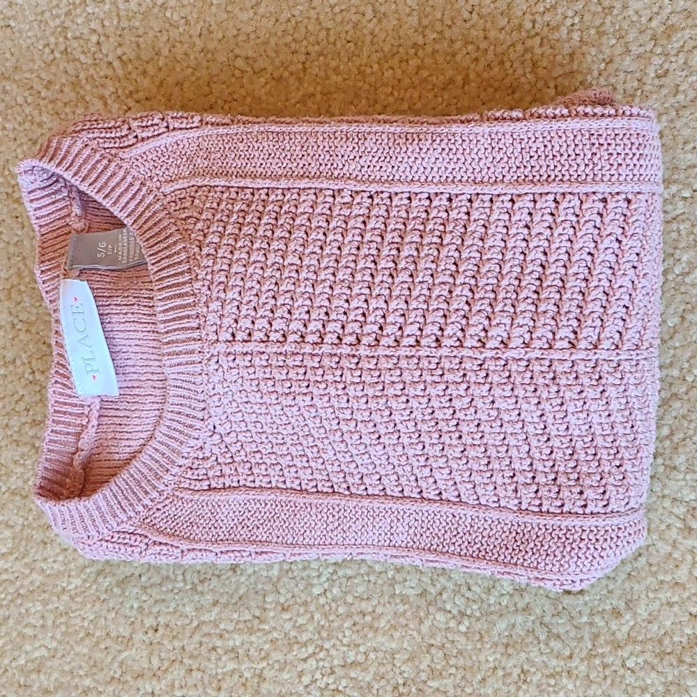 Pink and Silver Kids Sweater SZ 5/6 S/P